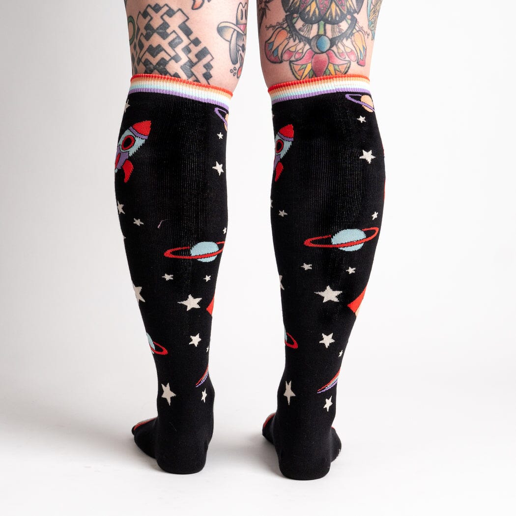 Pizza in Space! Knee High Socks | Women&