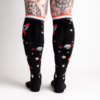 Pizza in Space! Knee High Socks | Women's - Knock Your Socks Off