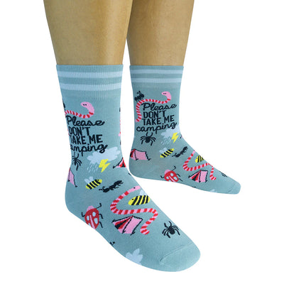 Please Don't Take Me Camping Crew Socks 