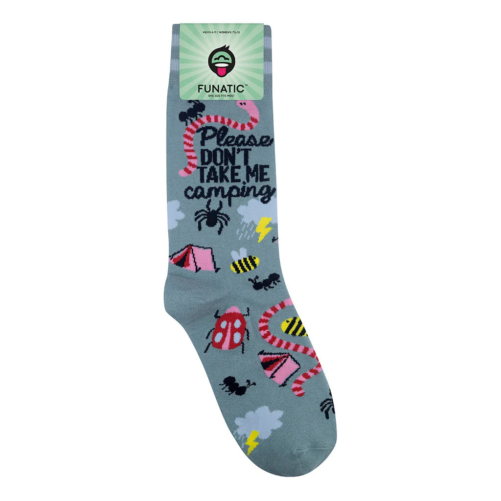 Please Don't Take Me Camping Crew Socks 