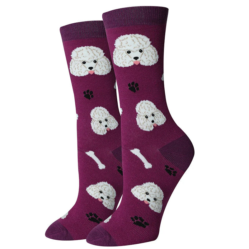 Poodle Crew Socks | Women's - Knock Your Socks Off