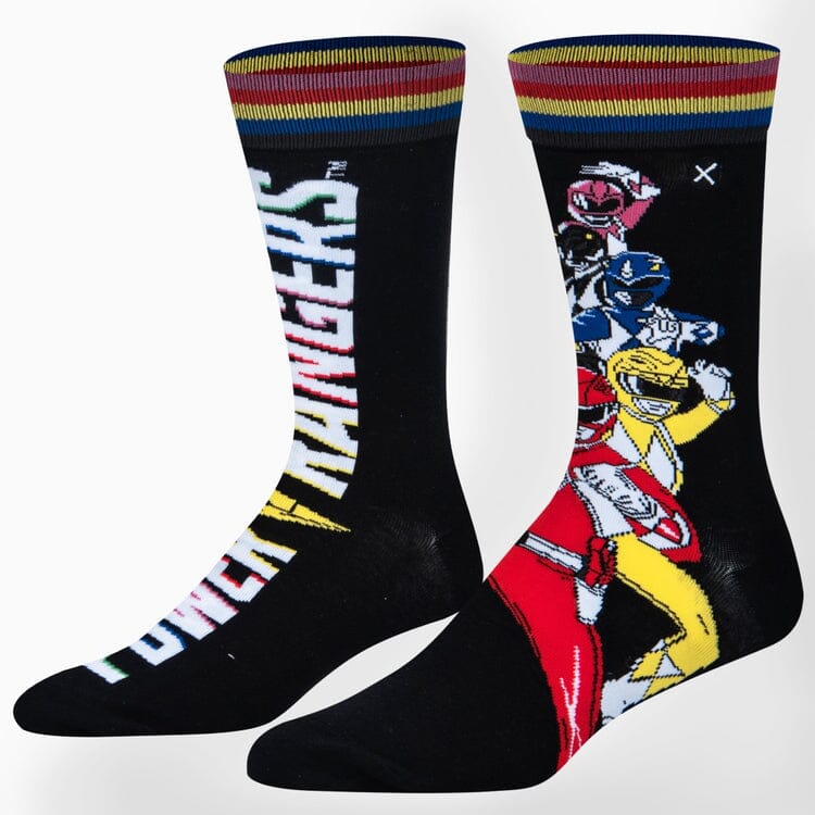 Power Rangers Split Crew Socks | Men's - Knock Your Socks Off