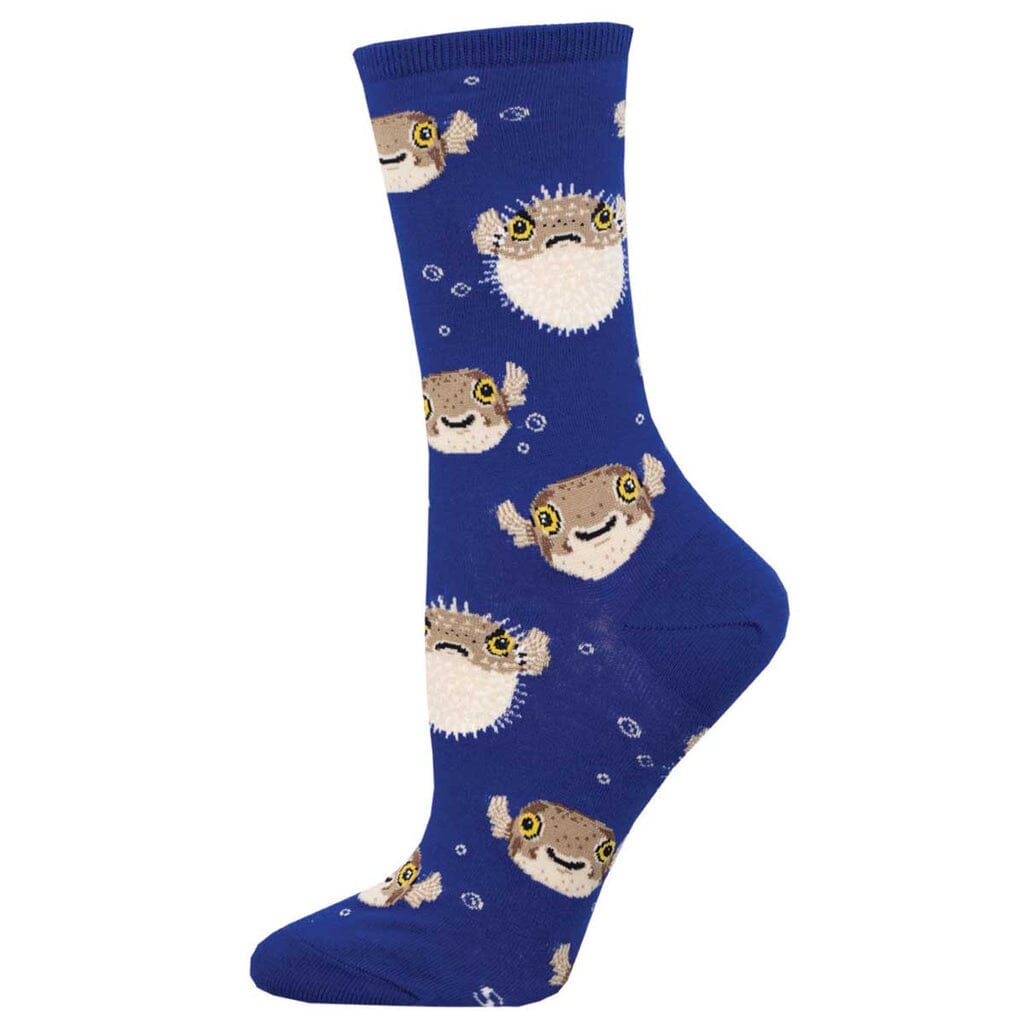 Pufferfish Crew Socks | Women's - Knock Your Socks Off