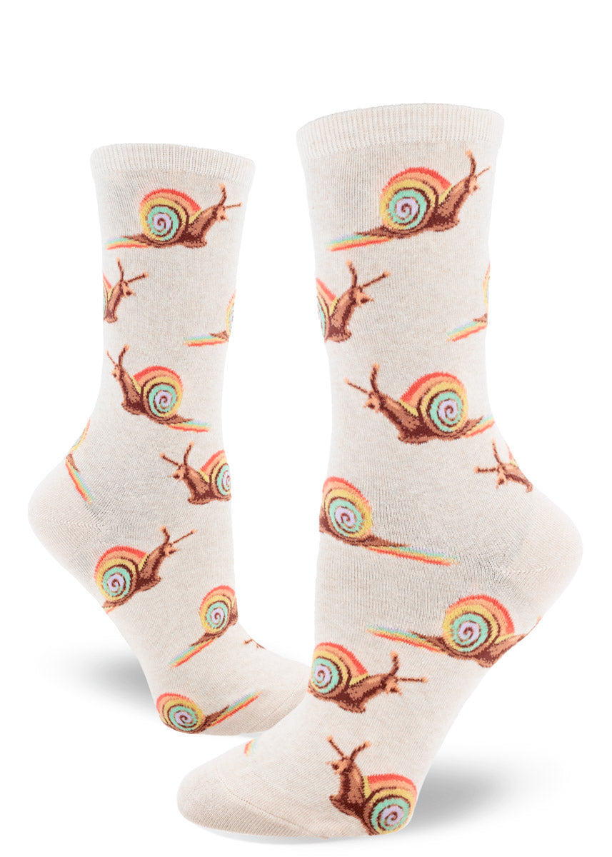 Rainbow Snail Crew Socks | Women&
