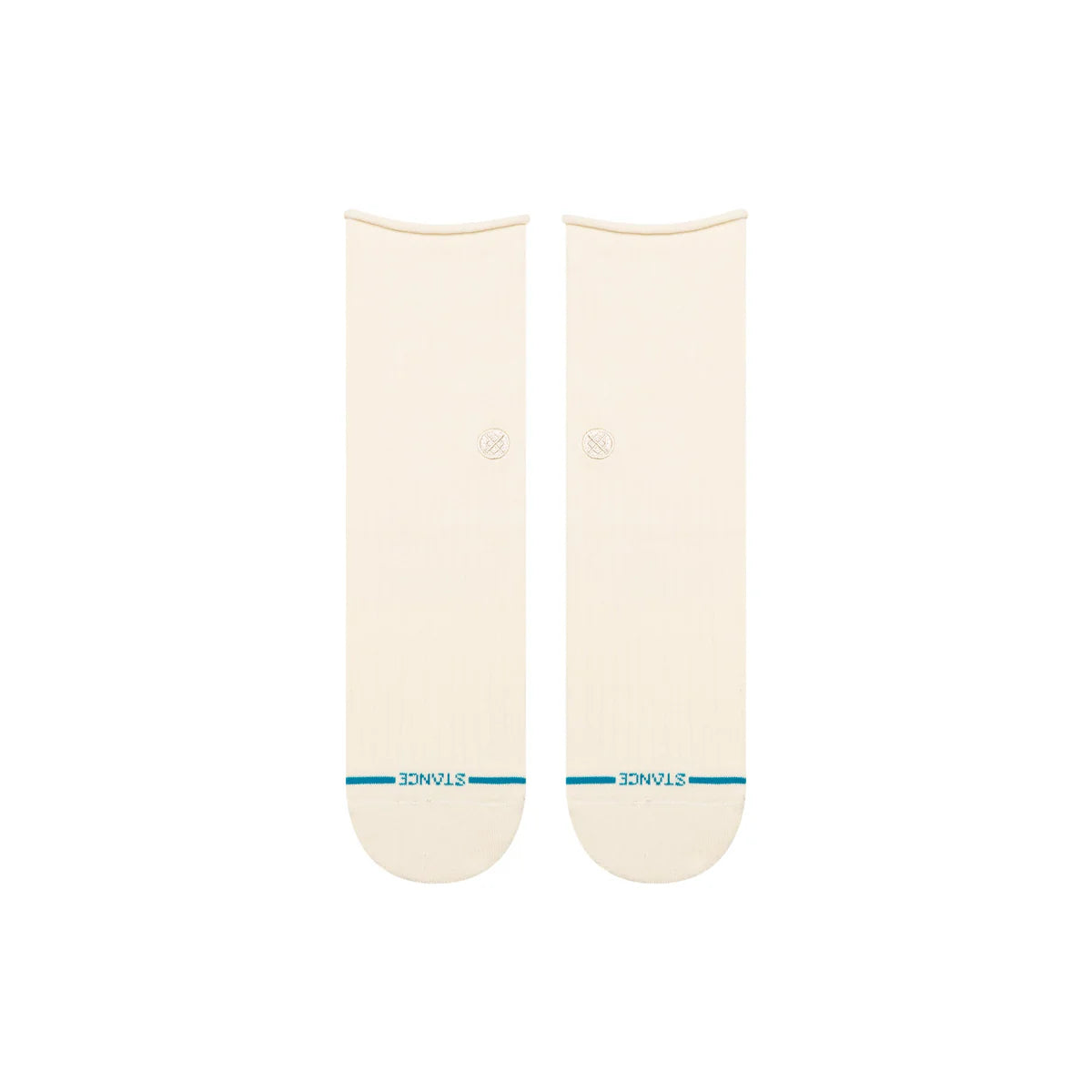 Rolled Cuff Ivory Quarter Ankle Socks