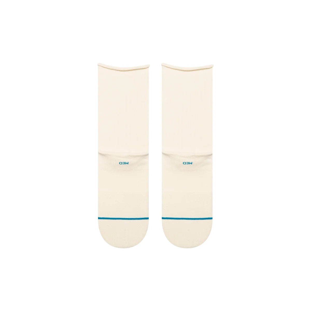 Rolled Cuff Ivory Quarter Ankle Socks