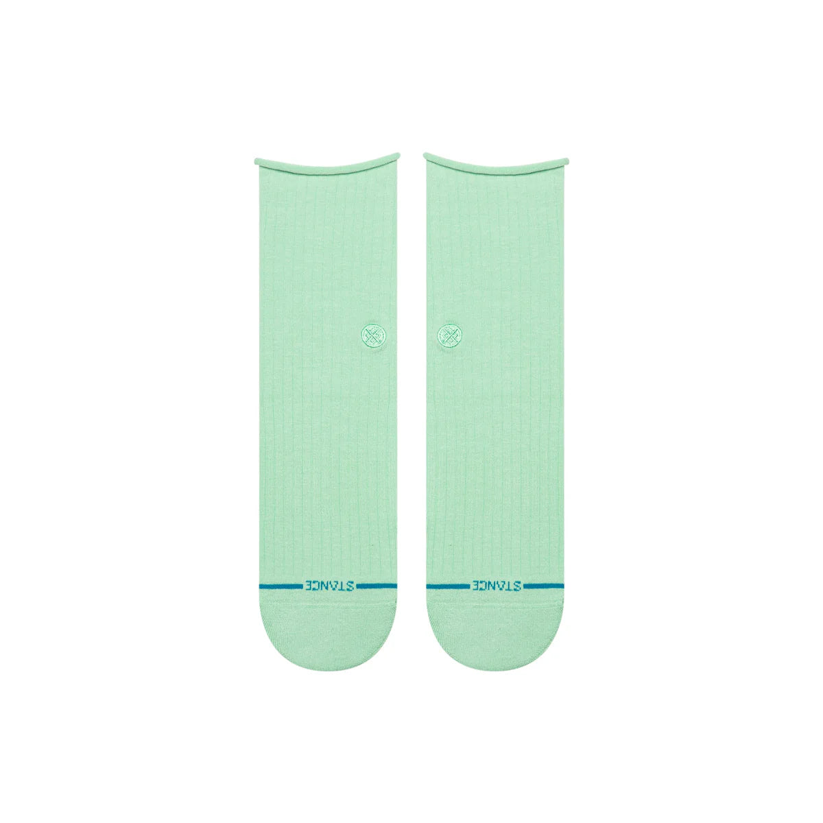 Rolled Cuff Jade Quarter Ankle Socks