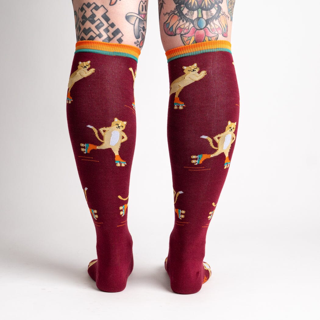 Roller Cats Knee High Socks | Women&