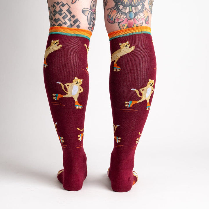 Roller Cats Knee High Socks | Women&