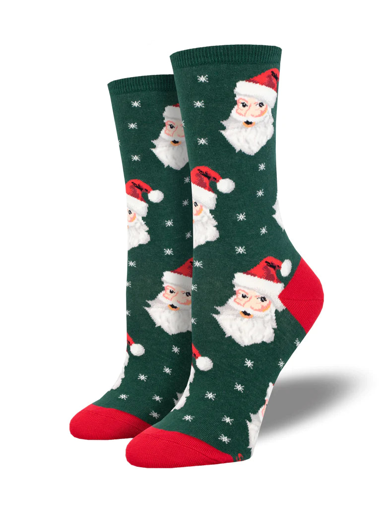 Santa Crew Socks | Women's - Knock Your Socks Off