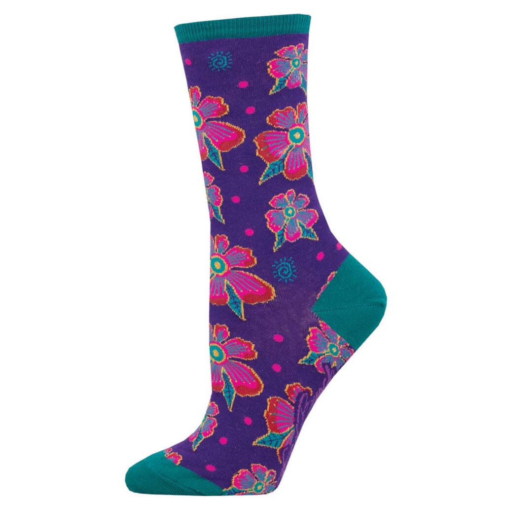 Santa Fe Floral Crew Socks | Women's - Knock Your Socks Off