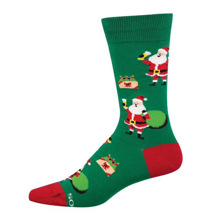 Santa's Thirsty Crew Socks - Men's