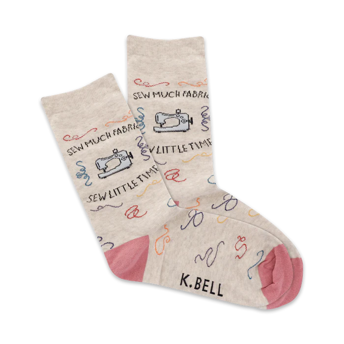 Sew Much Fabric Crew Socks | Women&