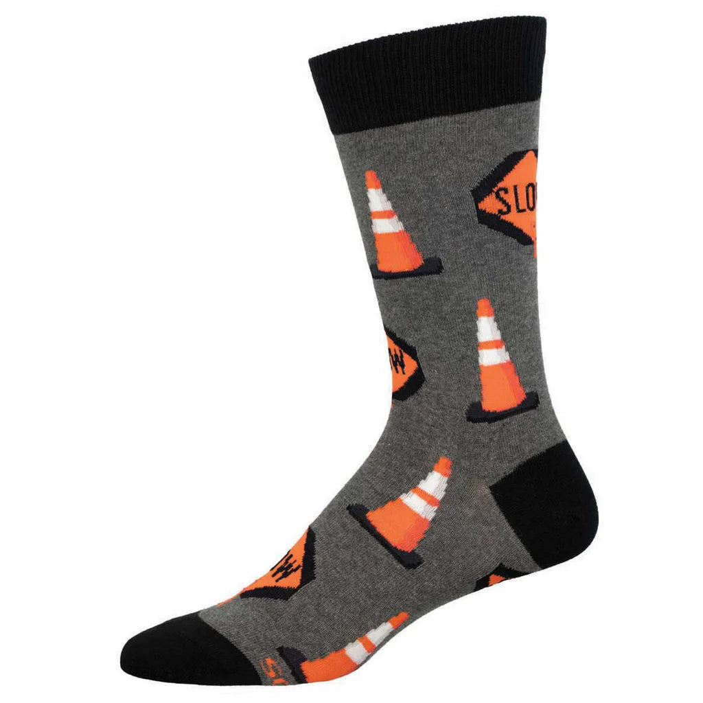 Slow for the Cone Crew Socks | Men's - Knock Your Socks Off
