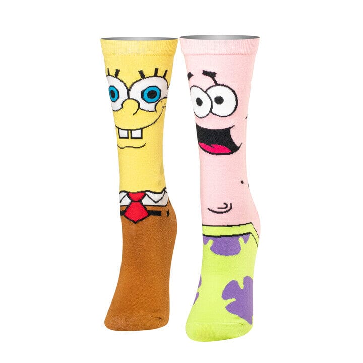 Spongebob and Patrick Smiles Crew Socks | Women's - Knock Your Socks Off