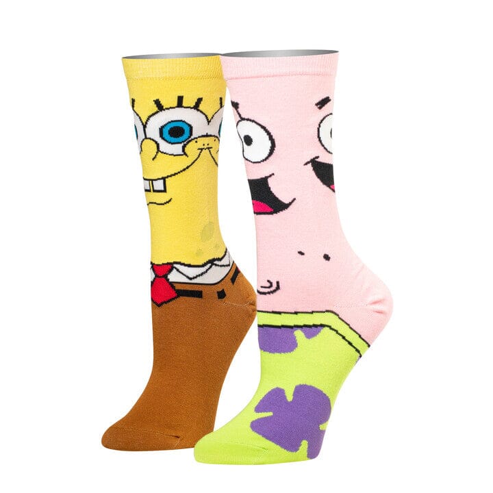 Spongebob and Patrick Smiles Crew Socks | Women&