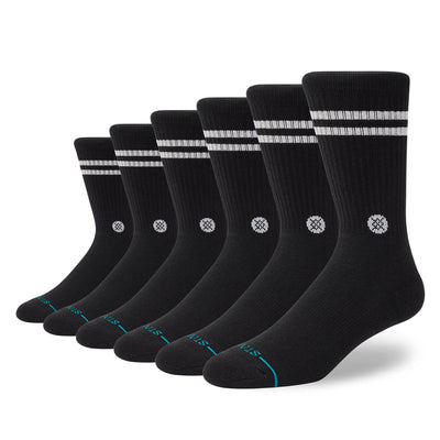 Core 6-Pack Black Crew Sock - Men's