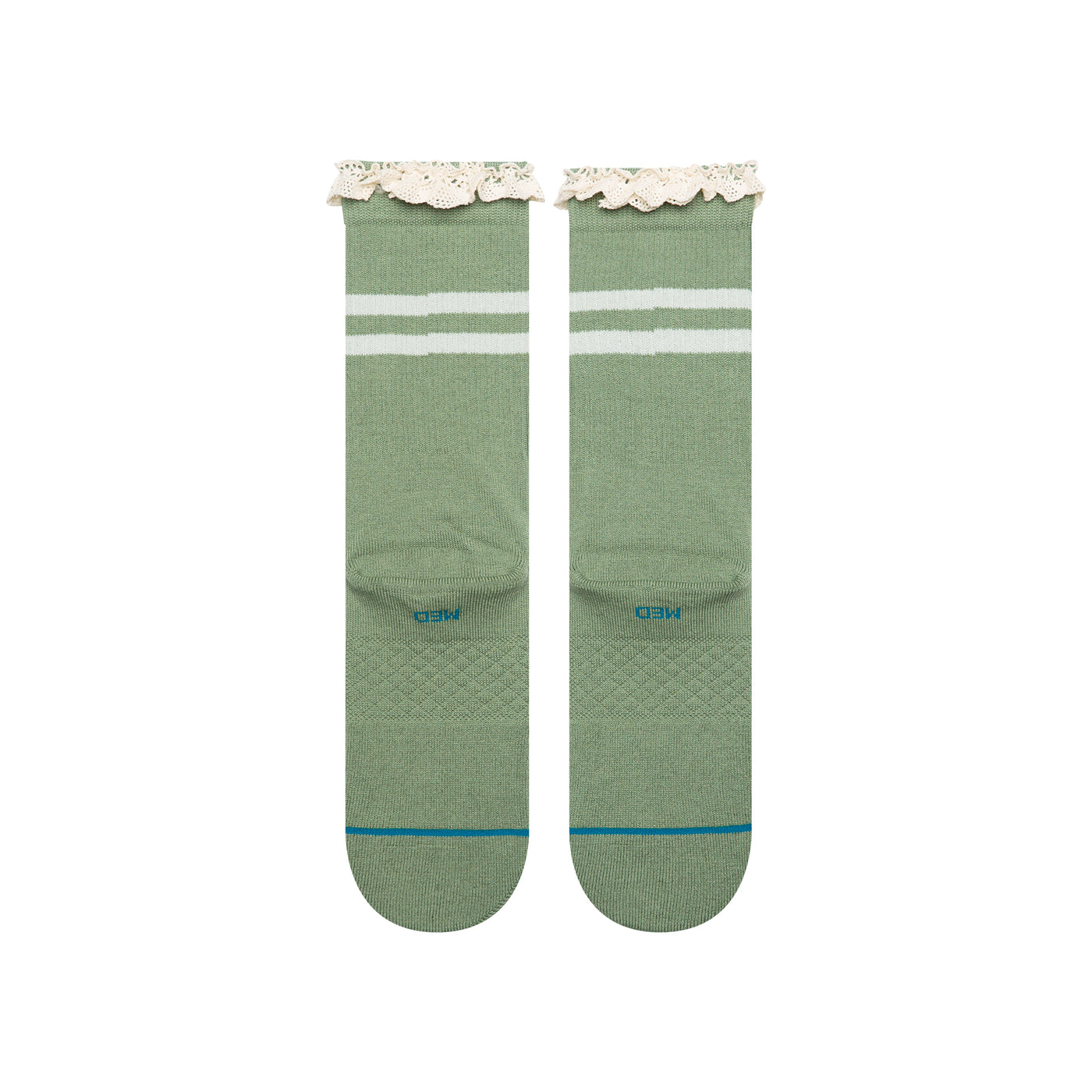 Have a Good Day Green Crew Socks - Women's