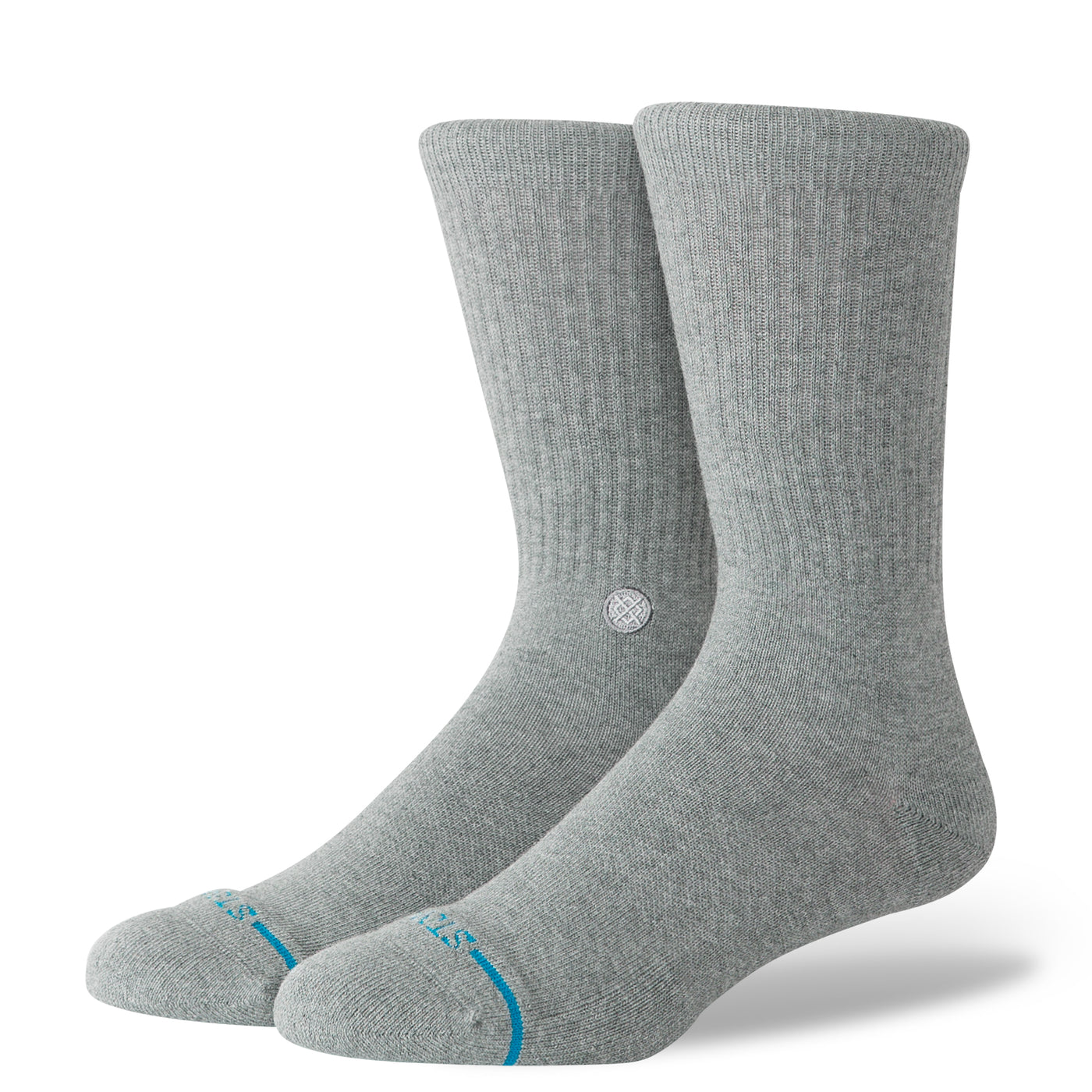 Icon Grey Heather Crew Socks