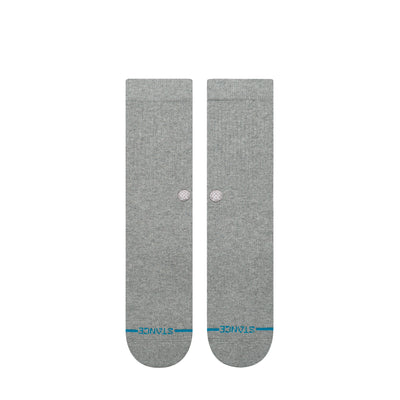 Icon Grey Heather Crew Socks