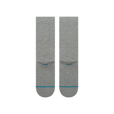 Icon Grey Heather Crew Socks