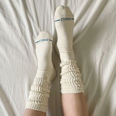 Icon Oatmeal Slouch Crew Socks - Women's