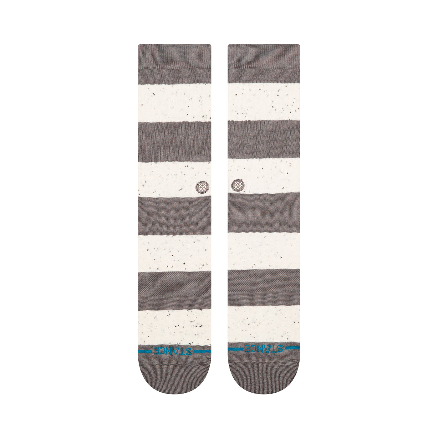 Nep Stripe Grey Crew Socks - Men's