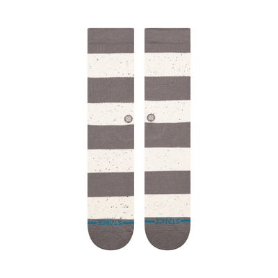 Nep Stripe Grey Crew Socks - Men's