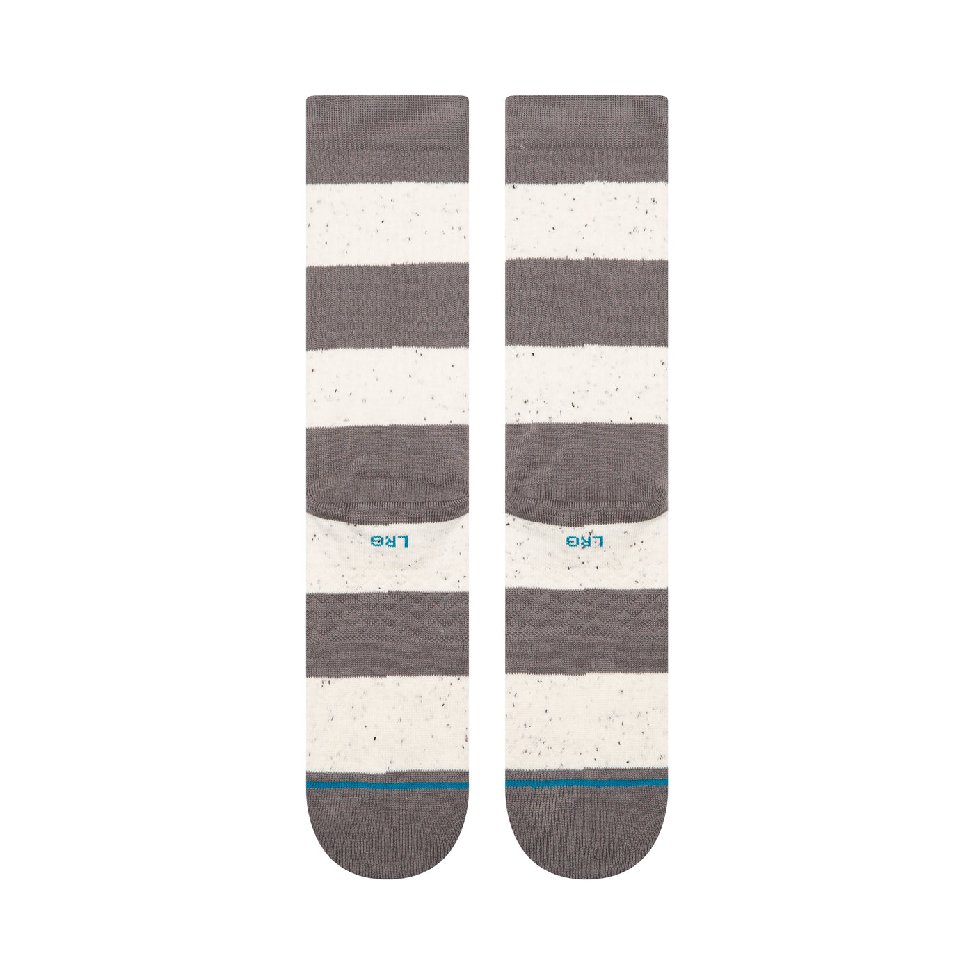 Nep Stripe Grey Crew Socks - Men's