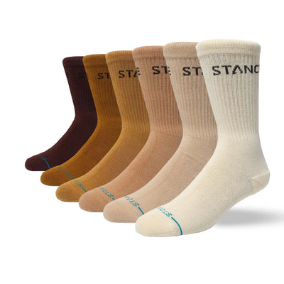 Origin 6-Pack Cream Crew Socks - Men's