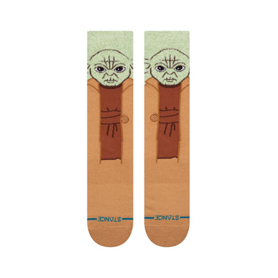 Star Wars Mstr Yoda Green Fuzzy Crew Socks - Men's