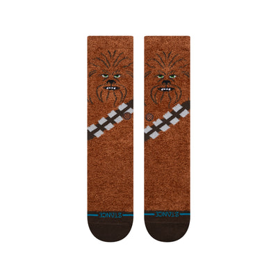 Star Wars Chewie Brown Poly Fuzzy  Crew Socks