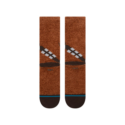 Star Wars Chewie Brown Poly Fuzzy  Crew Socks