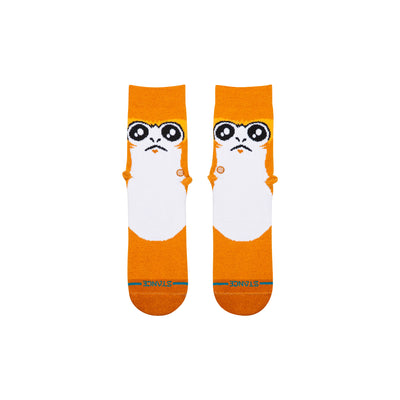 Star Wars Porg Brown Poly Fuzzy Crew Socks