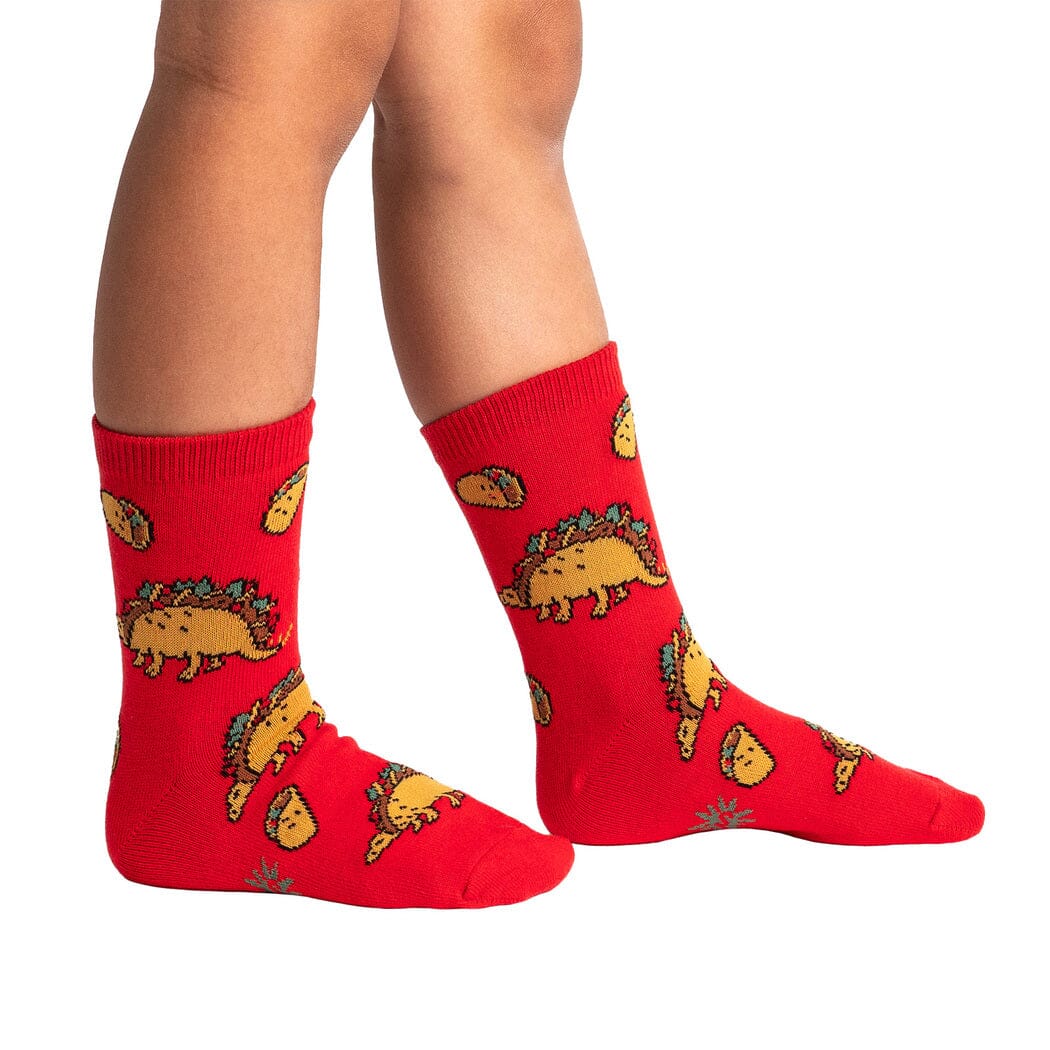 Tacosaurus Junior Crew Socks 3-Pack | Kids' - Knock Your Socks Off