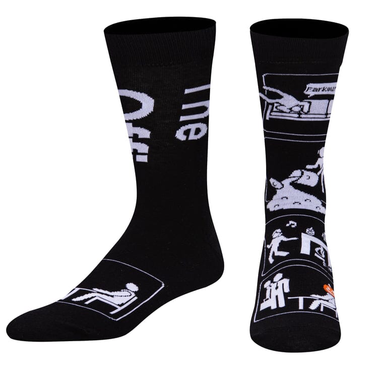 The Office Split Crew Socks | Men's - Knock Your Socks Off