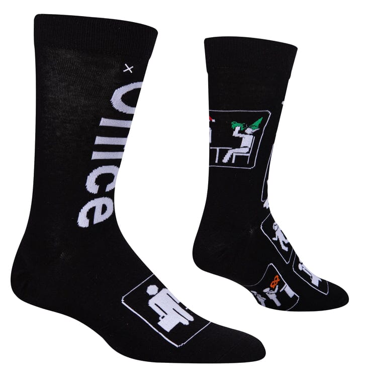 The Office Split Crew Socks | Men's - Knock Your Socks Off