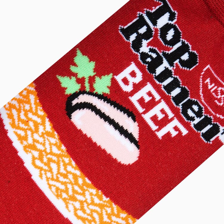 Top Ramen Beef Crew Socks | Men's - Knock Your Socks Off