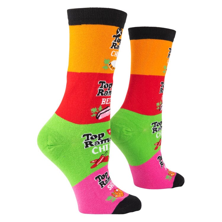 Top Ramen Stacks Crew Socks | Women's - Knock Your Socks Off