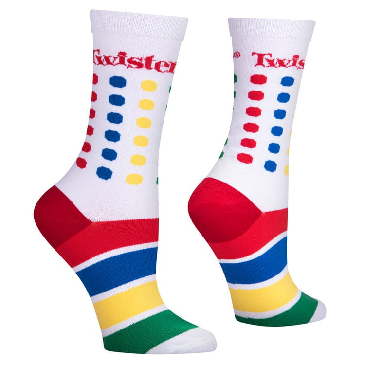 Twister Colors Crew Socks | Women's - Knock Your Socks Off