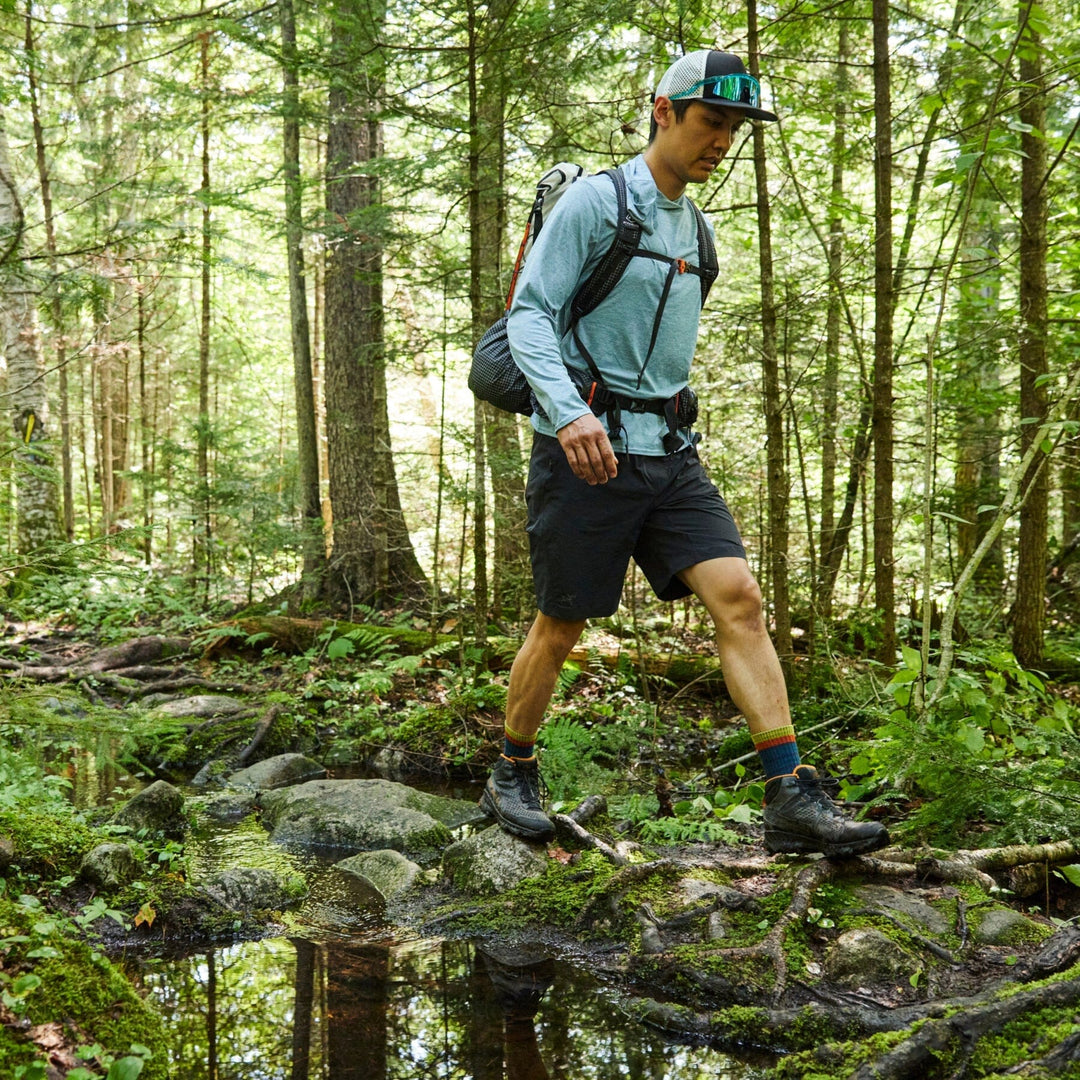 Via Ferrata Micro Crew Midweight With Cushion Dark Teal | Men&