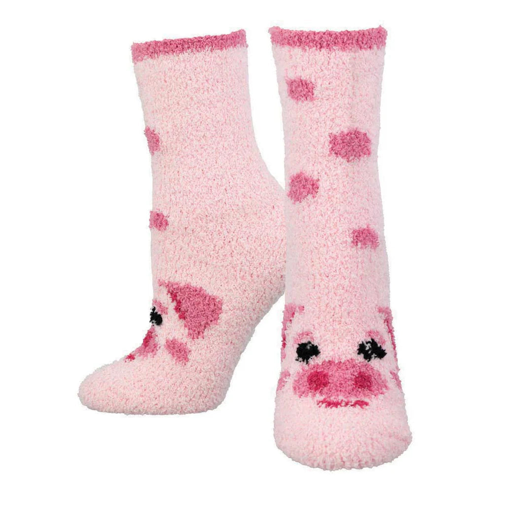 Warm & Cozy This Little Piggy Crew Socks | Women's - Knock Your Socks Off