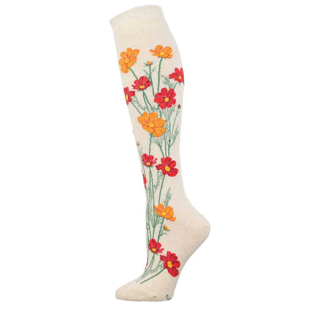 Where The Wildflowers Grow Knee High Socks | Women's - Knock Your Socks Off