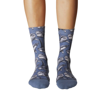 Great White Sharks Crew Socks | Women's