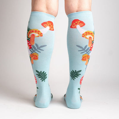 Wonderland Mushrooms Knee High Socks | Women's - Knock Your Socks Off