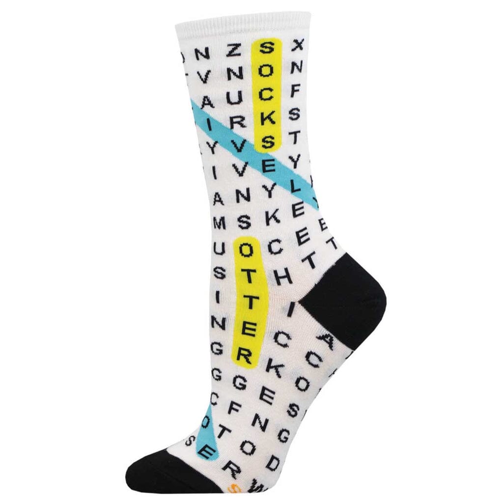 Word Search Crew Socks | Women's - Knock Your Socks Off