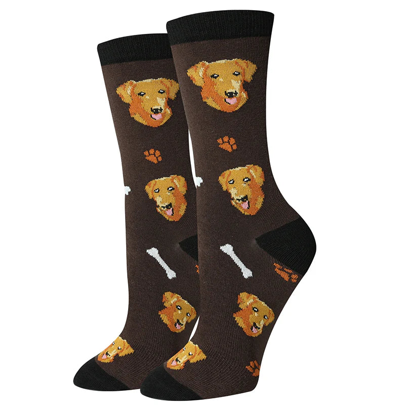 Yellow Labrador Crew Socks | Women&