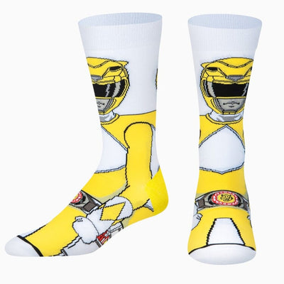 Yellow Ranger 360 Crew Socks | Men's - Knock Your Socks Off