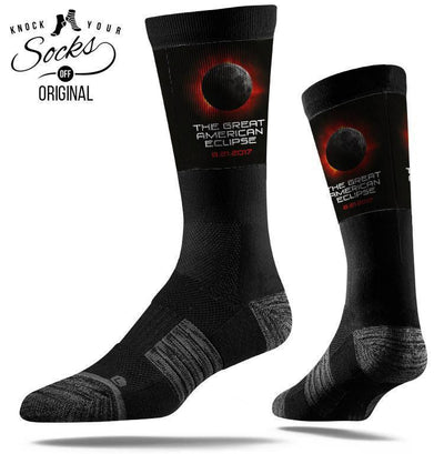 2017 Great American Solar Eclipse Crew Socks | Men's & Women's - Knock Your Socks Off