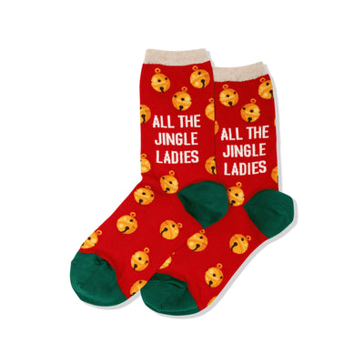 All The Jingle Ladies Crew Socks | Women's - Knock Your Socks Off